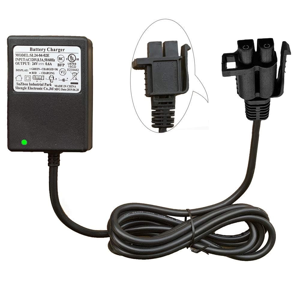 24V B Plug Kids Ride On Car Charger,24 Volt Battery Charger, for Gravedigger Monster Truck Yamaha Grizzly Riding Toy Grave Digger Ride-Ons Accessories