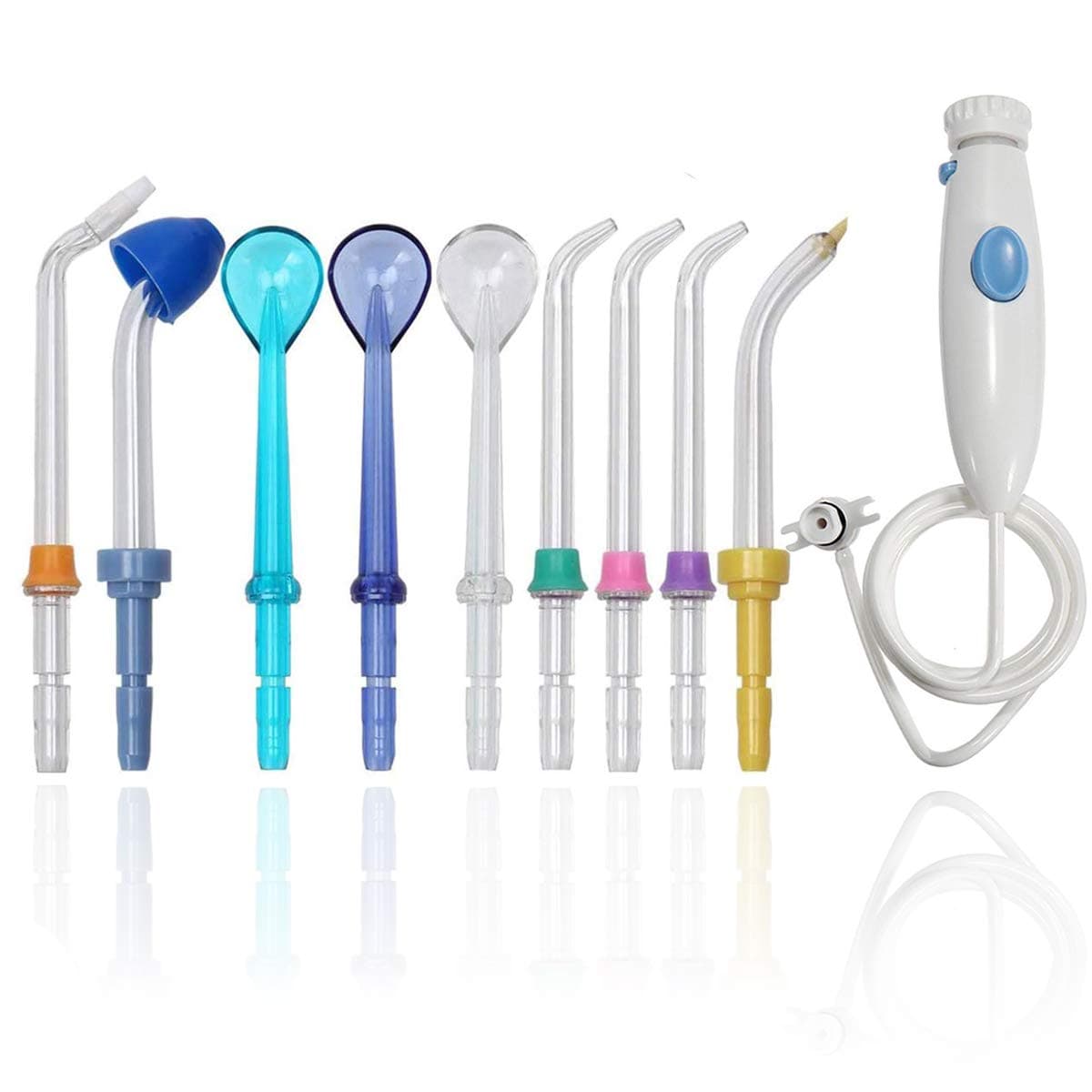 10 Pcs/Set Oral Irrigator Handle Flycat Jet Tips Replacement Nozzles Dental Water Flosser Oral Irrigator Accessories for WP-100, WP-110 WP-130 WP-140