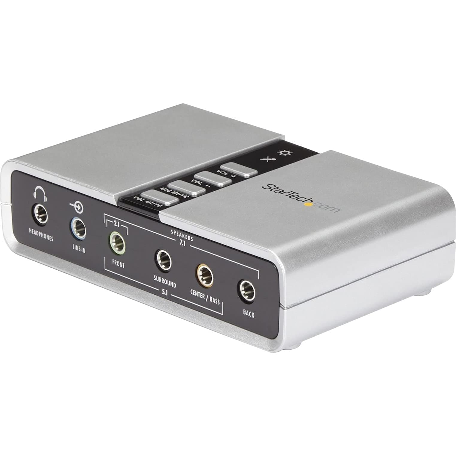 Com 7.1 Usb Sound Card - External For Laptop With Spdif Digital Audio Pc Silver (Icusbaudio7D)