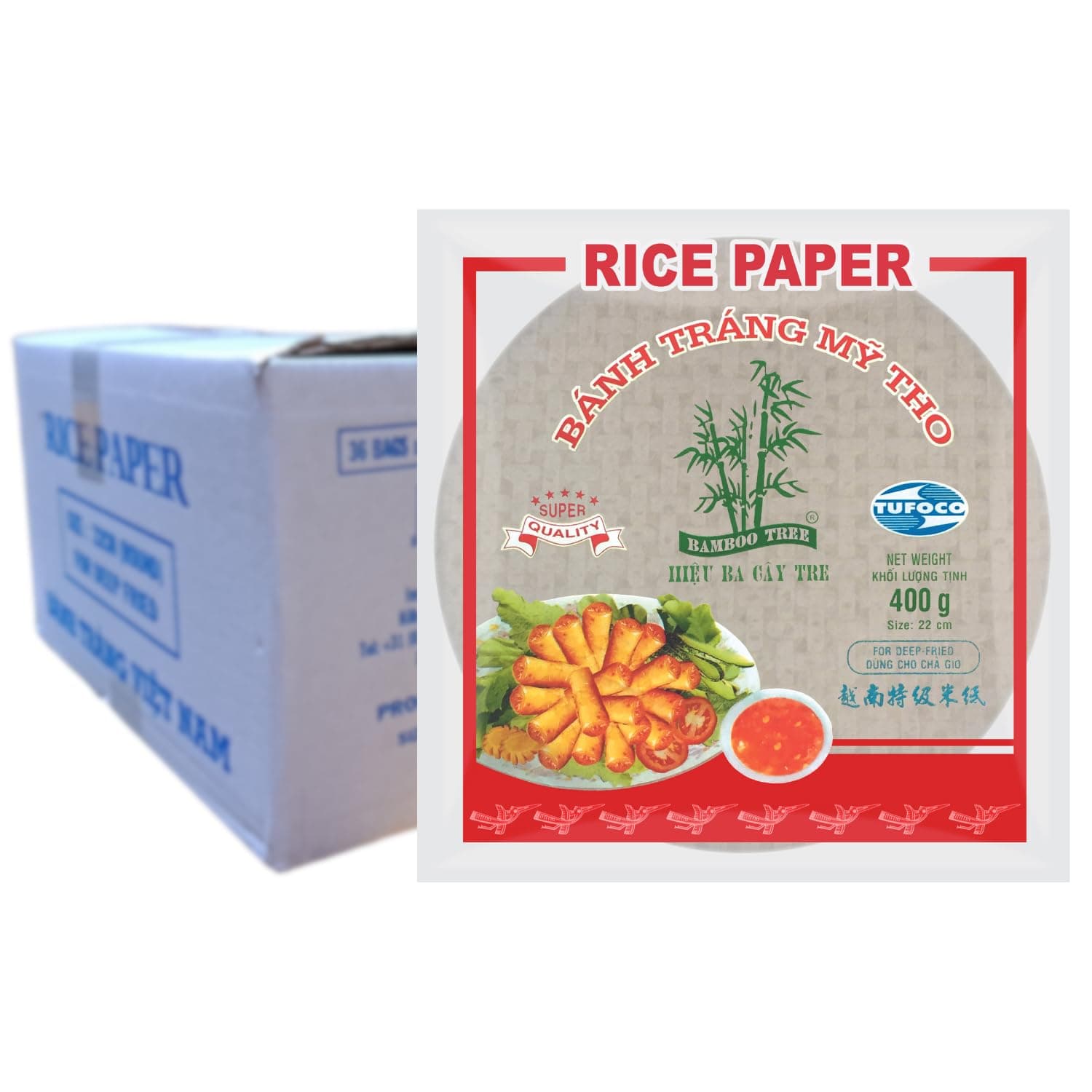 Bamboo Tree - Rice Paper - Great for Spring Roll - Spring roll - 22 cm - Pack of 340g