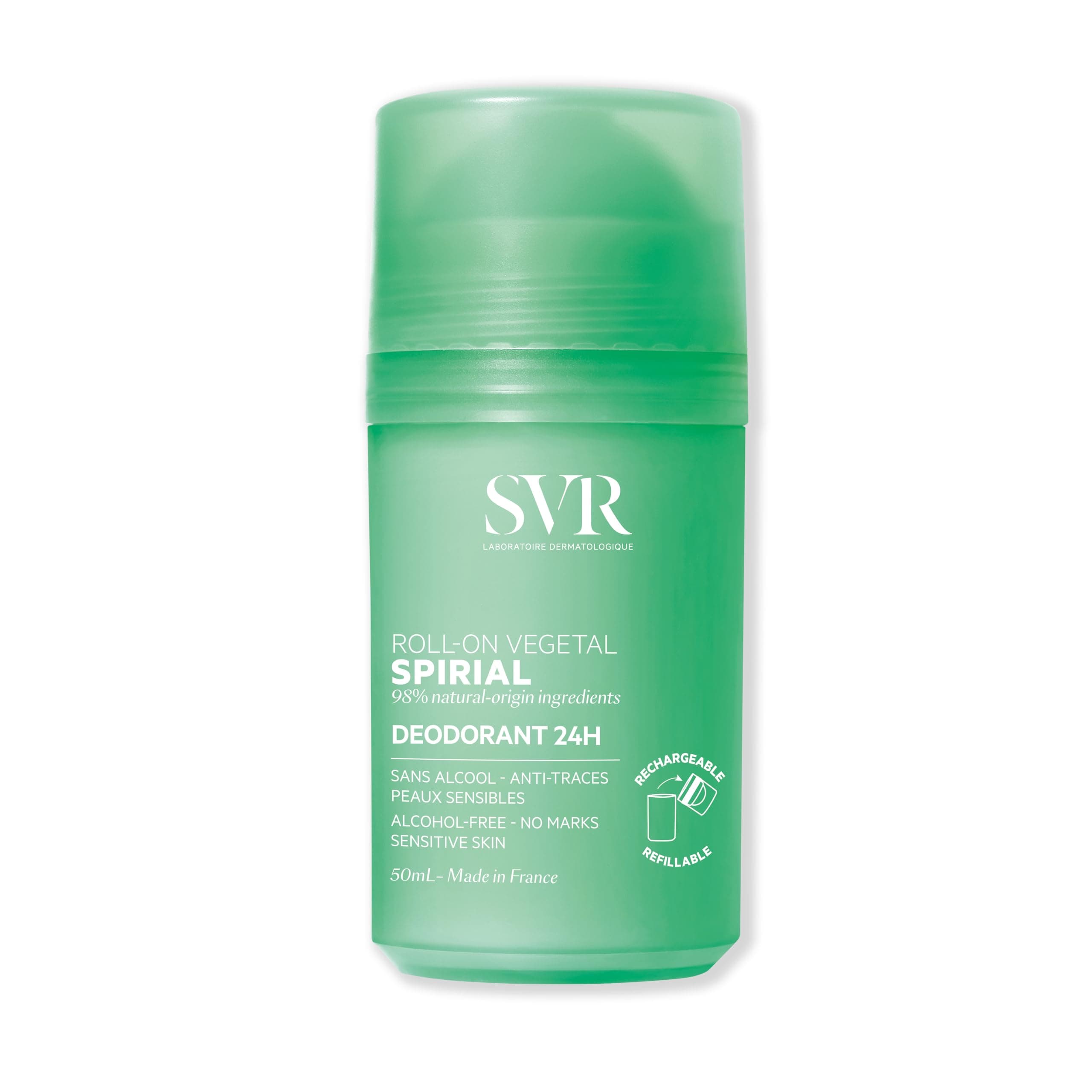 SVR SPIRIAL Roll-On Long-Lasting Anti-Perspirant Deodorant, Gentle on Sensitive Skin, Aluminium-Free, 50ml
