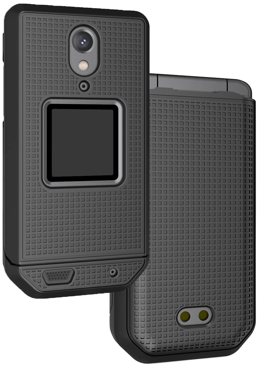Case for CAT S22 Flip Phone, Slim Hard Shell Protector Cover - Black