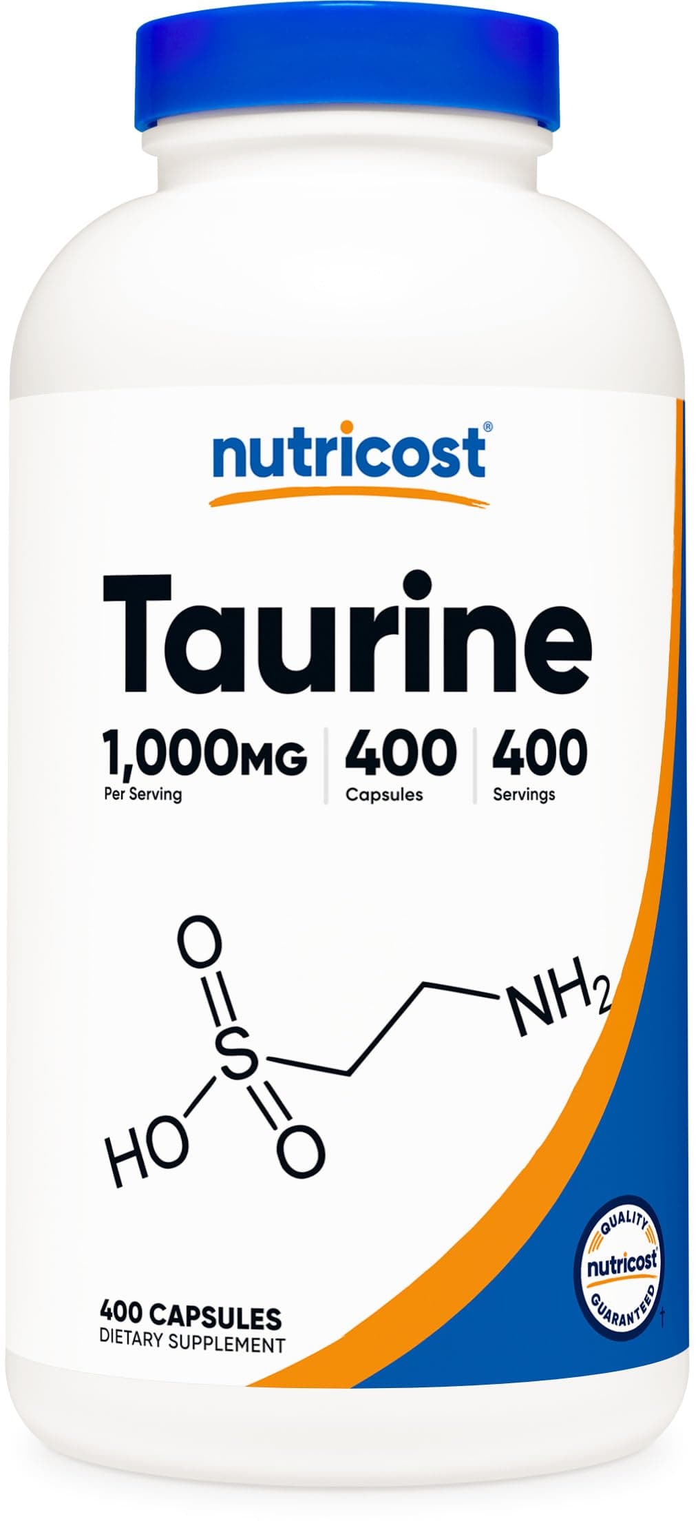 Nutricost Taurine 1000mg, 400 Capsules