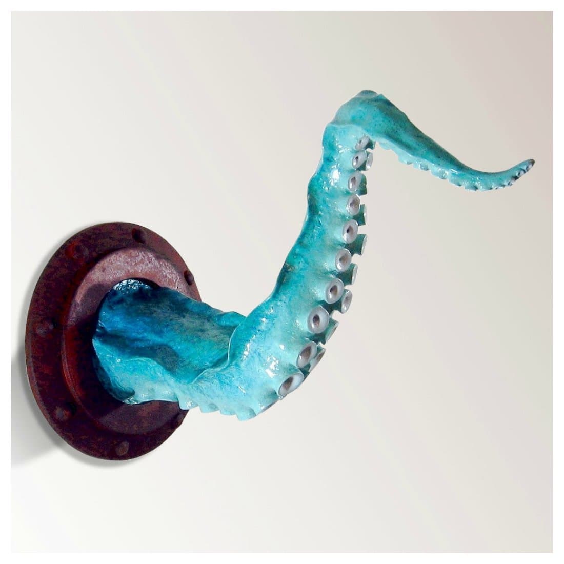 Teal Tentacle Wall Sculpture - Large