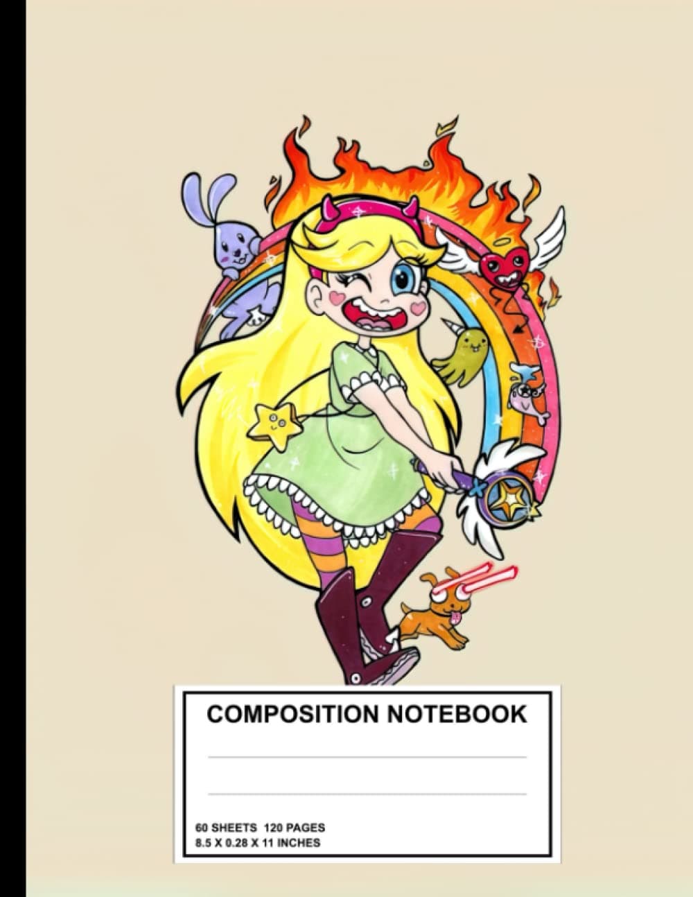 Star Vs The Forces of Evil Notebook: Composition Notebook -120 Pages - Large 8.5 x 11