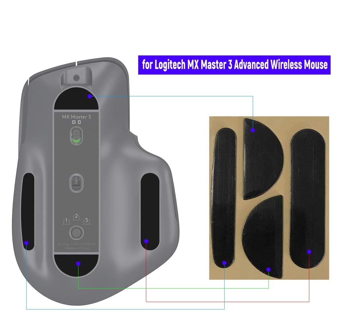 Mouse Skatez / Mouse Feet for Logitech MX Master 3 Advanced Wireless Mouse