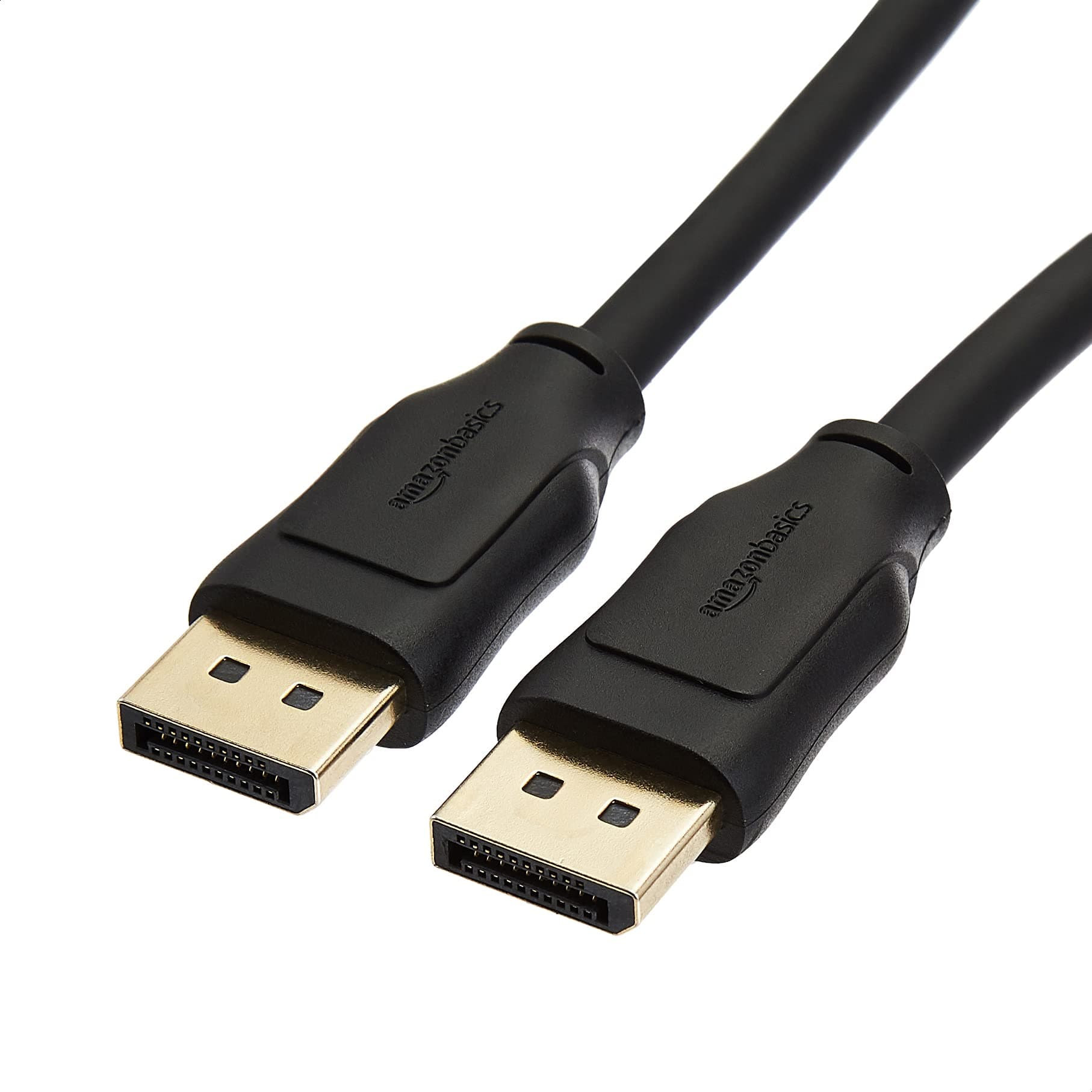 Amazon Basics DisplayPort 1.4 Cable, 32.4Gbps HBR3 High-Speed, 8K@60Hz, 4K@120Hz, Ultra HD, Dynamic HDR and 3D, Gold-Plated Plugs, 3 Foot, Black