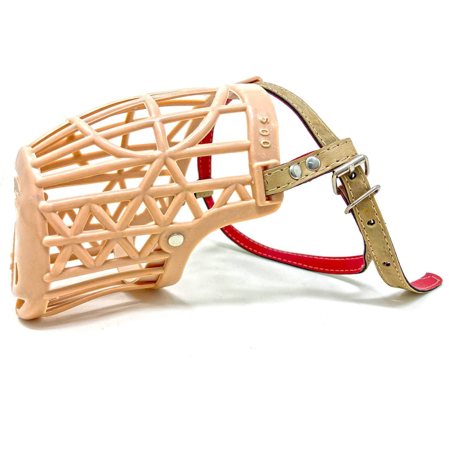 BRONZEDOG Dog Mouth Cover Muzzle/Bite Guard with Adjustable Strap Size Medium (4 No.)