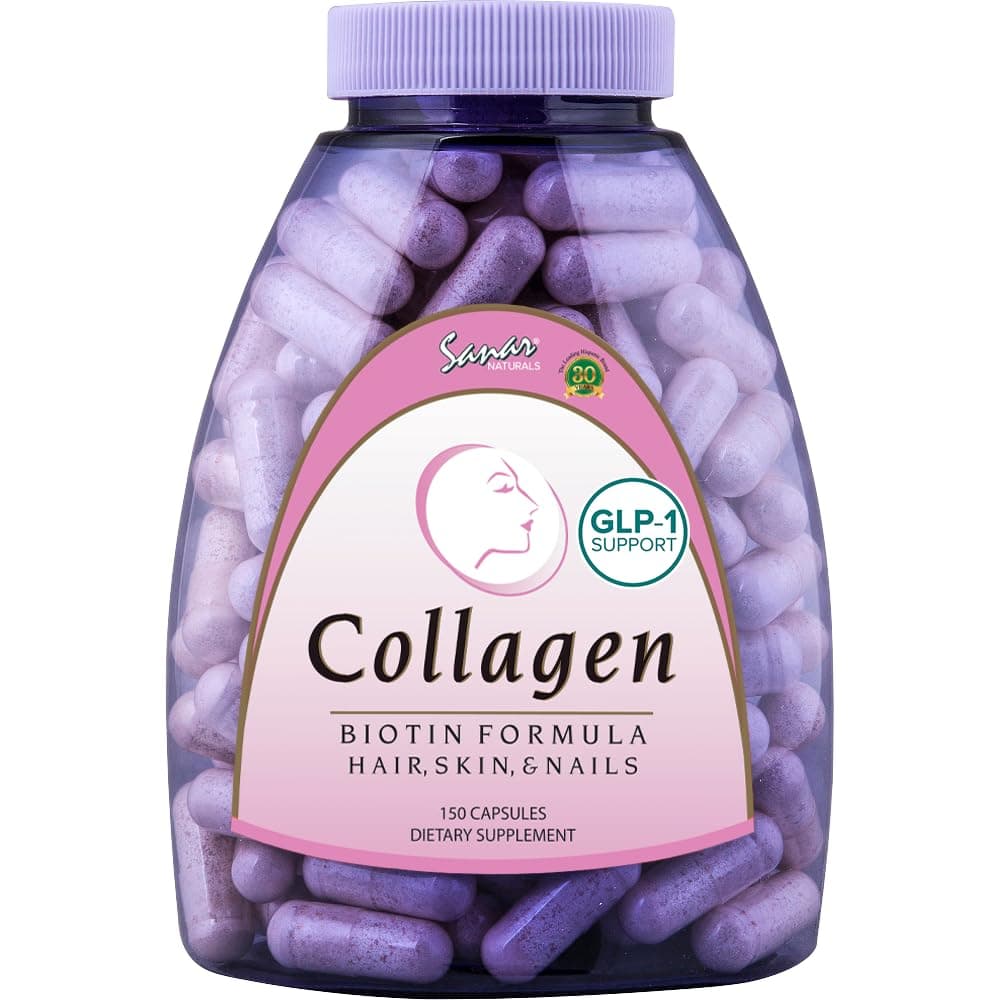 Collagen Pills with Biotin, Vitamin C - Supports Healthy Hair, Skin and Nails - Boost Hair Growth & Strong Nails - Collagen Biotin Supplement, 150 Capsules