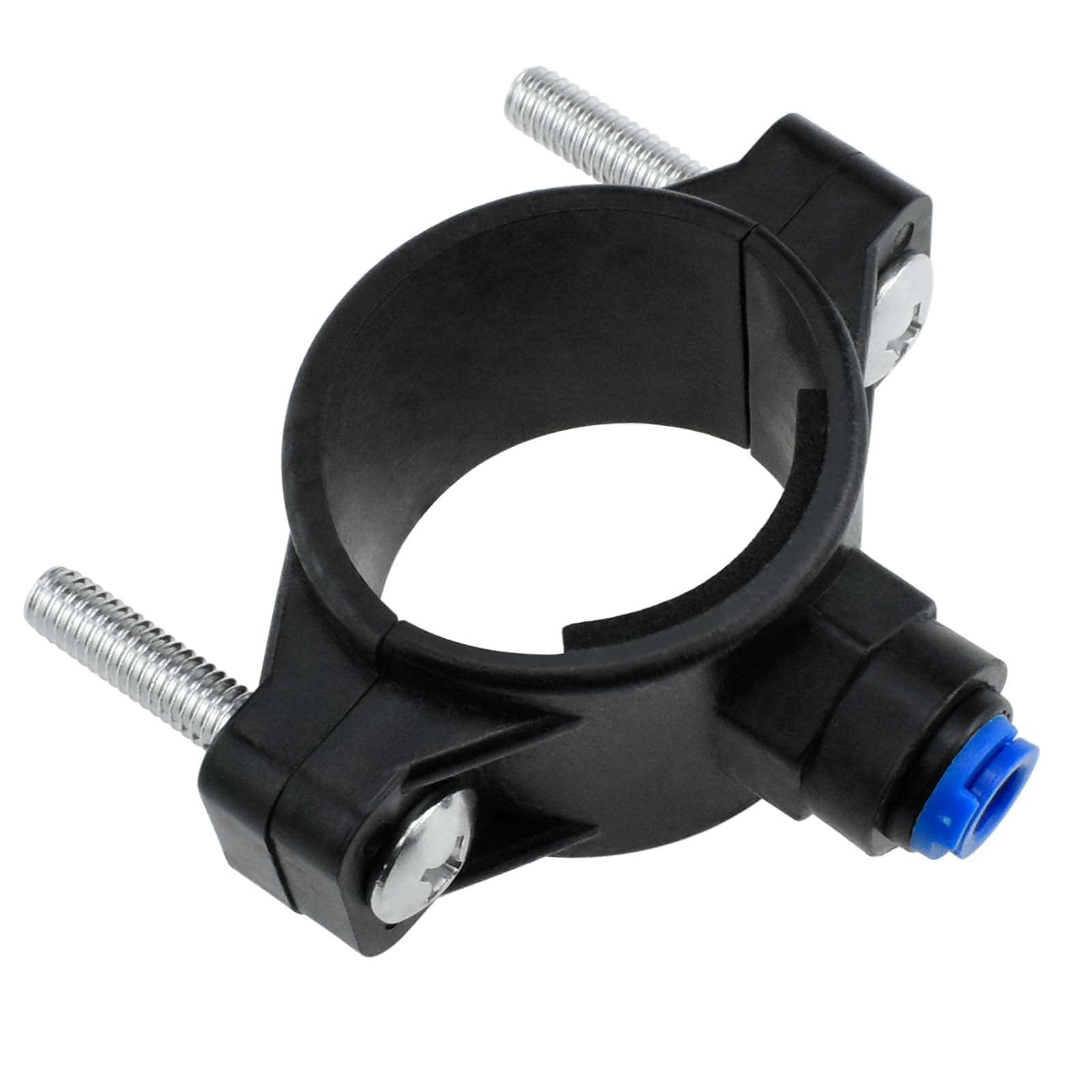 SDTC Tech 1-Pack Drain Saddle Valve with 1/4" Quick Connect Plastic Water Filters Valve Clamp for Reverse Osmosis System