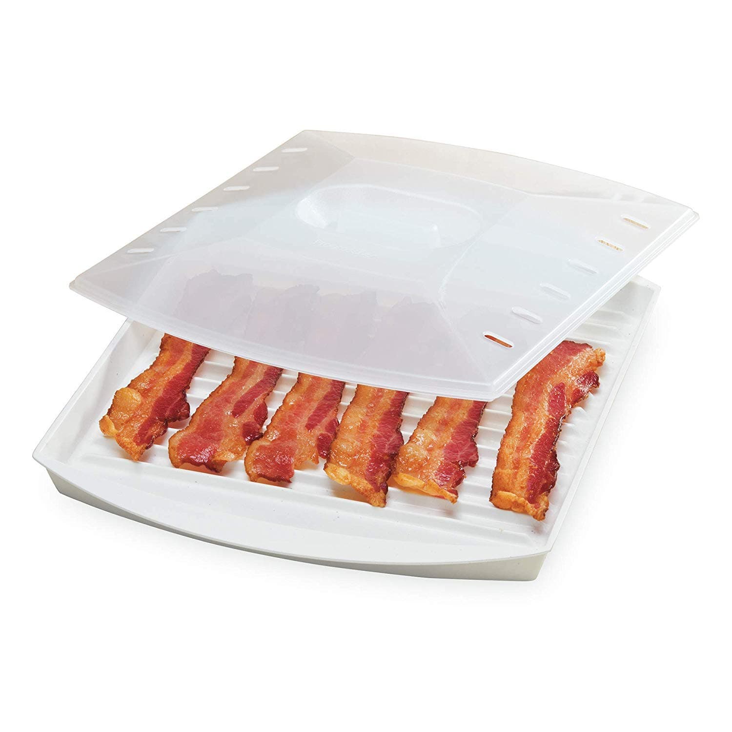 Progressive Prep Solutions Microwavable Bacon Grill 1 Piece White PS-66LID