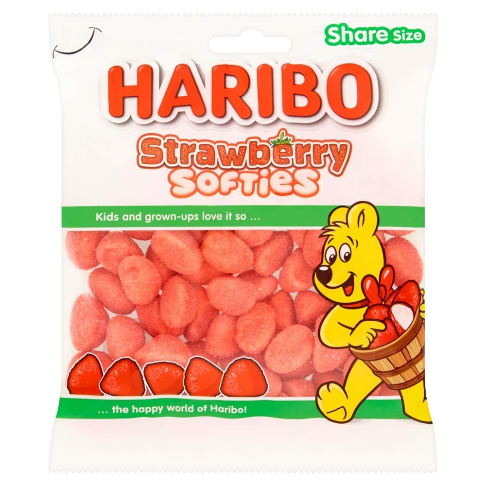 Haribo Strawberry Softies Sweets, 160g