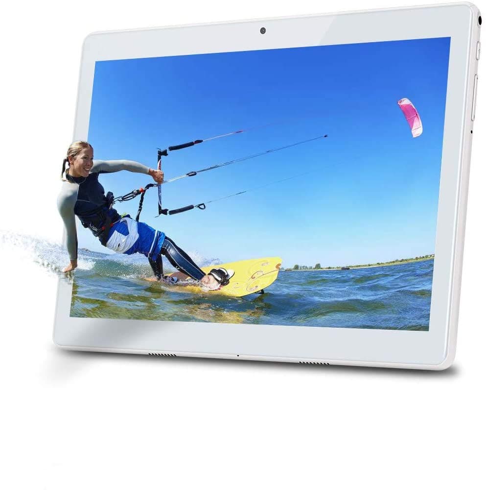 Deca core 10.1" Inch Tablet TYD Android 10, 4G LTE Dual SIM，4GB RAM 64GB Storage, 1920 * 1200 Full HD IPS Touchscreen,Dual camera, WiFi/WLAN/Bluetooth/GPS TYD-109 (Silver)