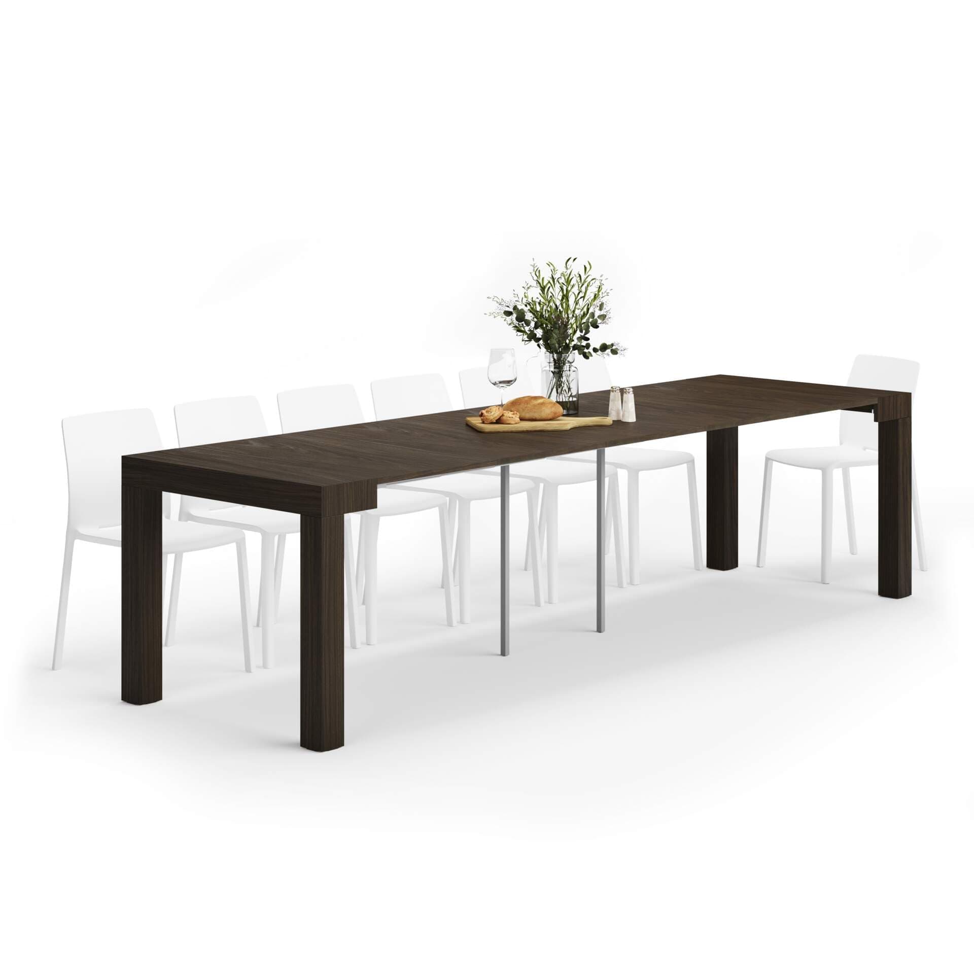 Mobili Fiver, First Extendable Console Table, Dark Walnut, Made in Italy