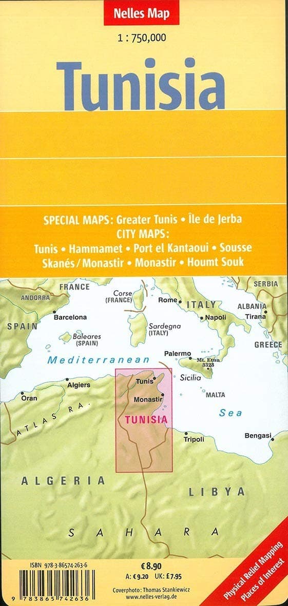 Tunisia Map – Folded Map, January 1, 2011