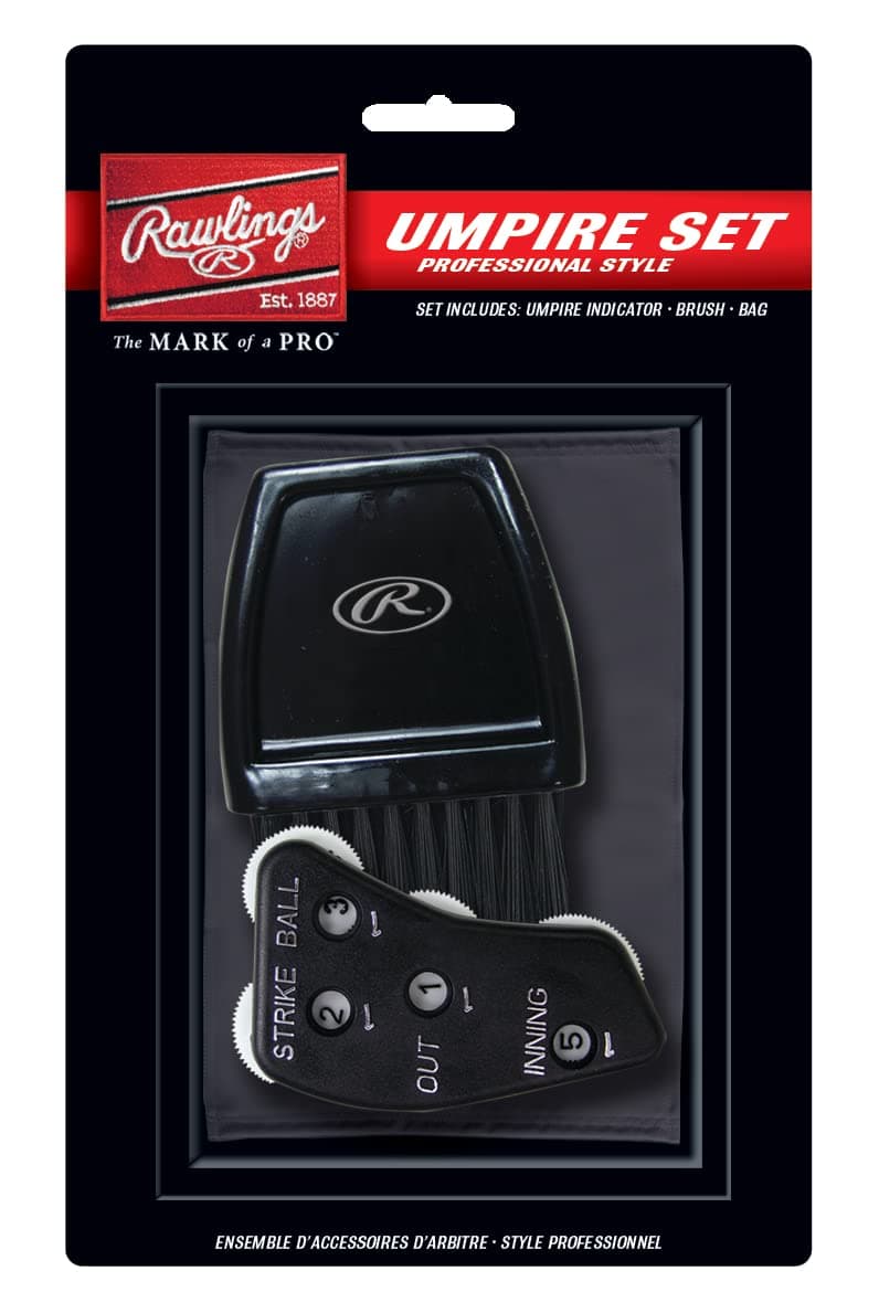 Rawlings | Umpire Accessories Set | Includes 4-Dial Indicator, Brush & Bag