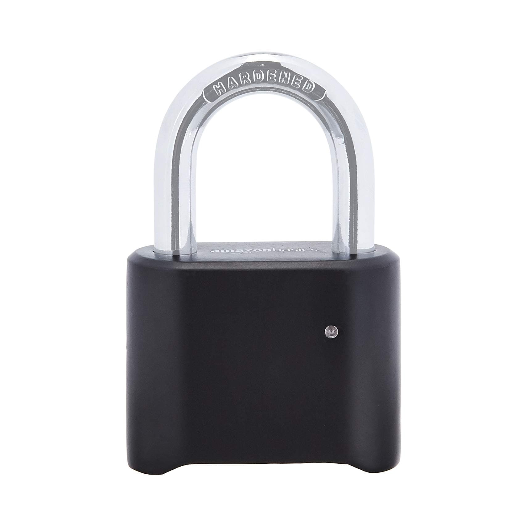 Amazon Basics 2-inch 4-Digit Combination Padlock, Black, 1-Pack