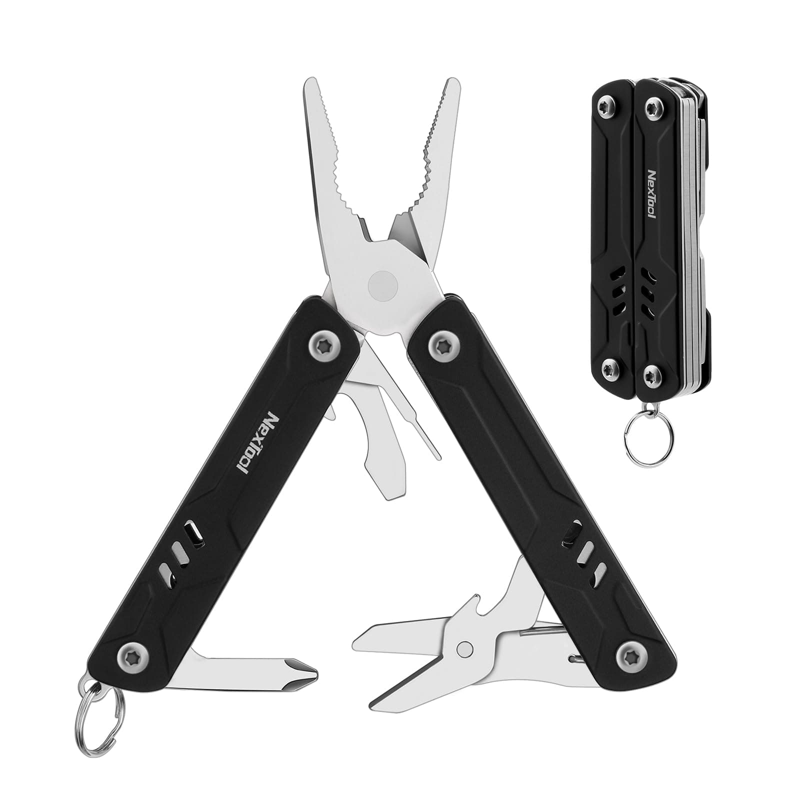 Mini Multitool - 9 in 1 Keychain Multitool with Needle Nose Pliers, Scissors, SIM Extractor and Screwdrivers for Travel, EDC, TSA Approved