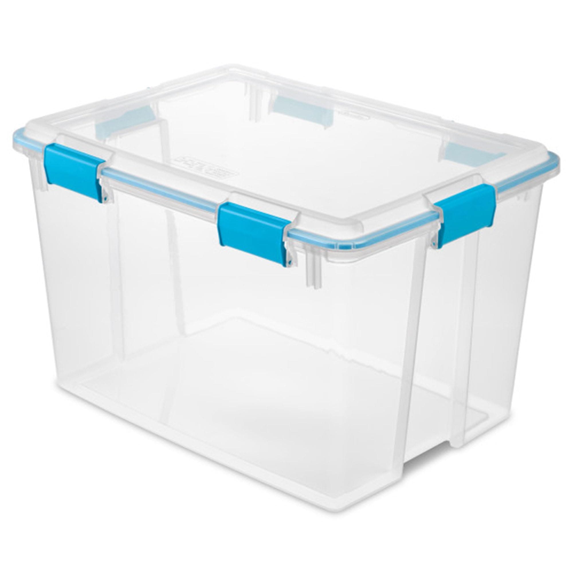 Sterilite Gasket Box, Stackable Storage Bin with Latching Lid, 80 Quart, 16 Pack