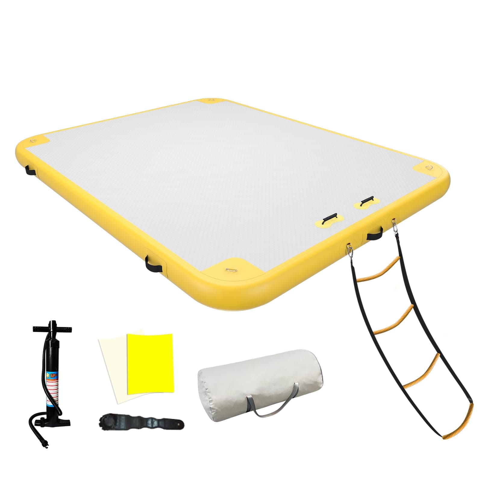 Inflatable Floating Dock with Rope Ladder