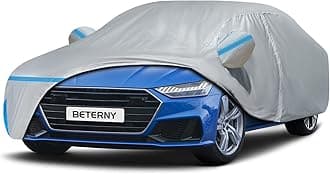 Car Cover for 2010-2025 Audi A7/S7/RS7, Waterproof Custom-fit All Weather Sun Rain UV Dust Snow Protection Windproof Outdoor A7 Car Cover with Zipper Door and Cotton Lining-Gray