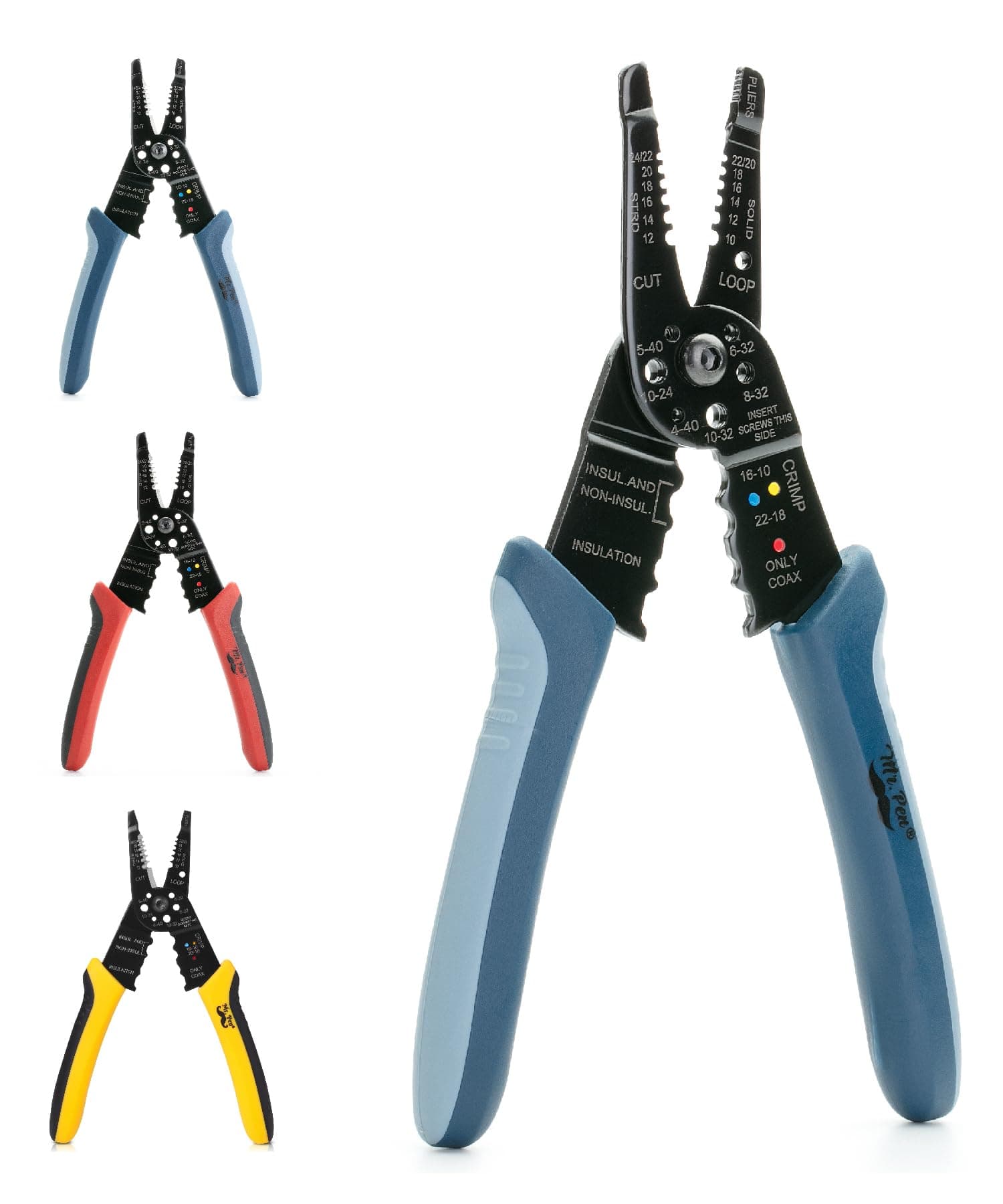 Mr. Pen 8 inch Blue Wire Stripper - Stripper Tool, Wire Cutter, Stripping Tool