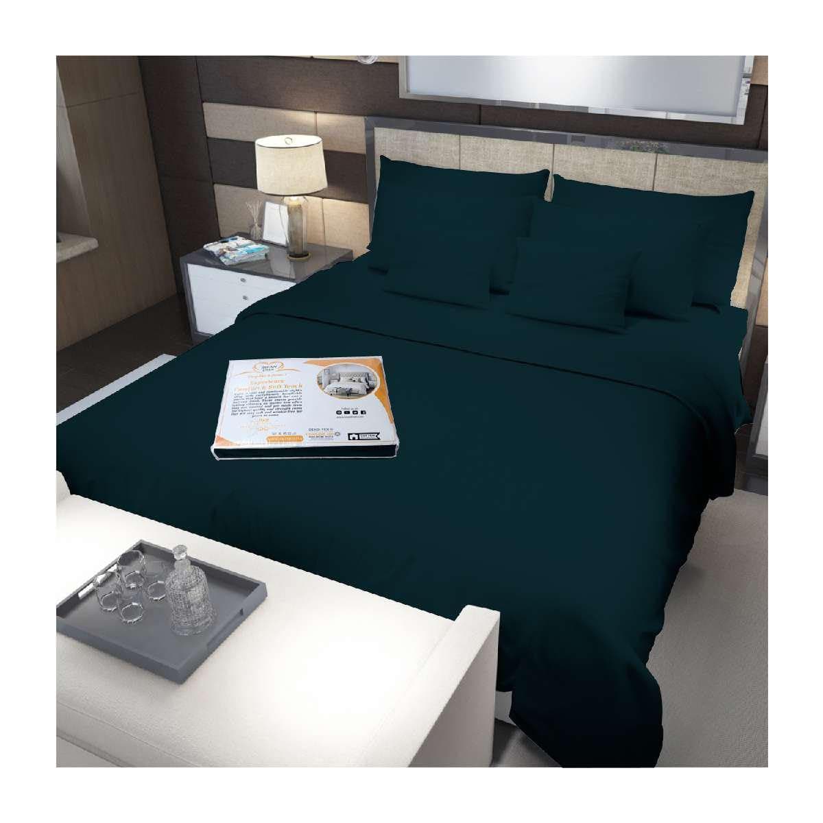 Swan Linen 100% Cotton 400 Thread Count Fitted Sheet Includes 1 Fitted Bed Sheet 160x200+40cm & 2 Pillowcase 50x75cm Deep Pocket Long Staple Cotton Sateen Weave Fits up to 40cm(Light Pink, Queen)