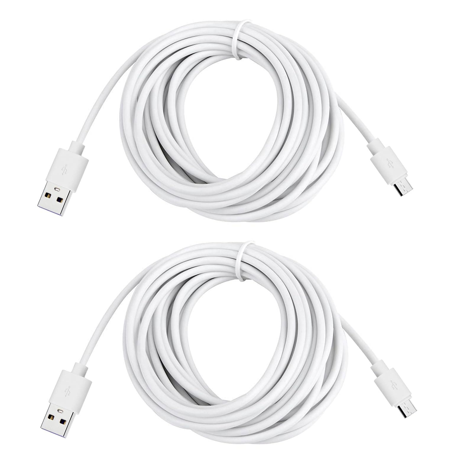 Charger Cord Replacement for Oculus Go, PS4 Controller, Xbox One - Micro USB Extension Cable for Power, 13ft, 2-Pack