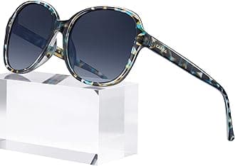 CARFIAAcetate Polarized Sunglasses for Women UV Protection Retro Trendy Big Sunnies CA2024