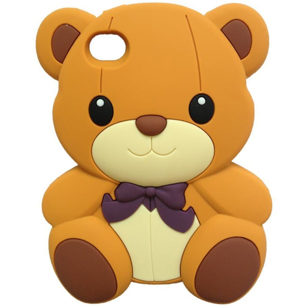 iPod Touch 4 Case, MagicMobile® Impact Resistant Shockproof Protective Case for iPod Touch 4 / 4th Soft Rubber Silicone Skin [3D Teddy Bear Pattern] Design Amor Case Cover for iPod Touch 4th Genaration