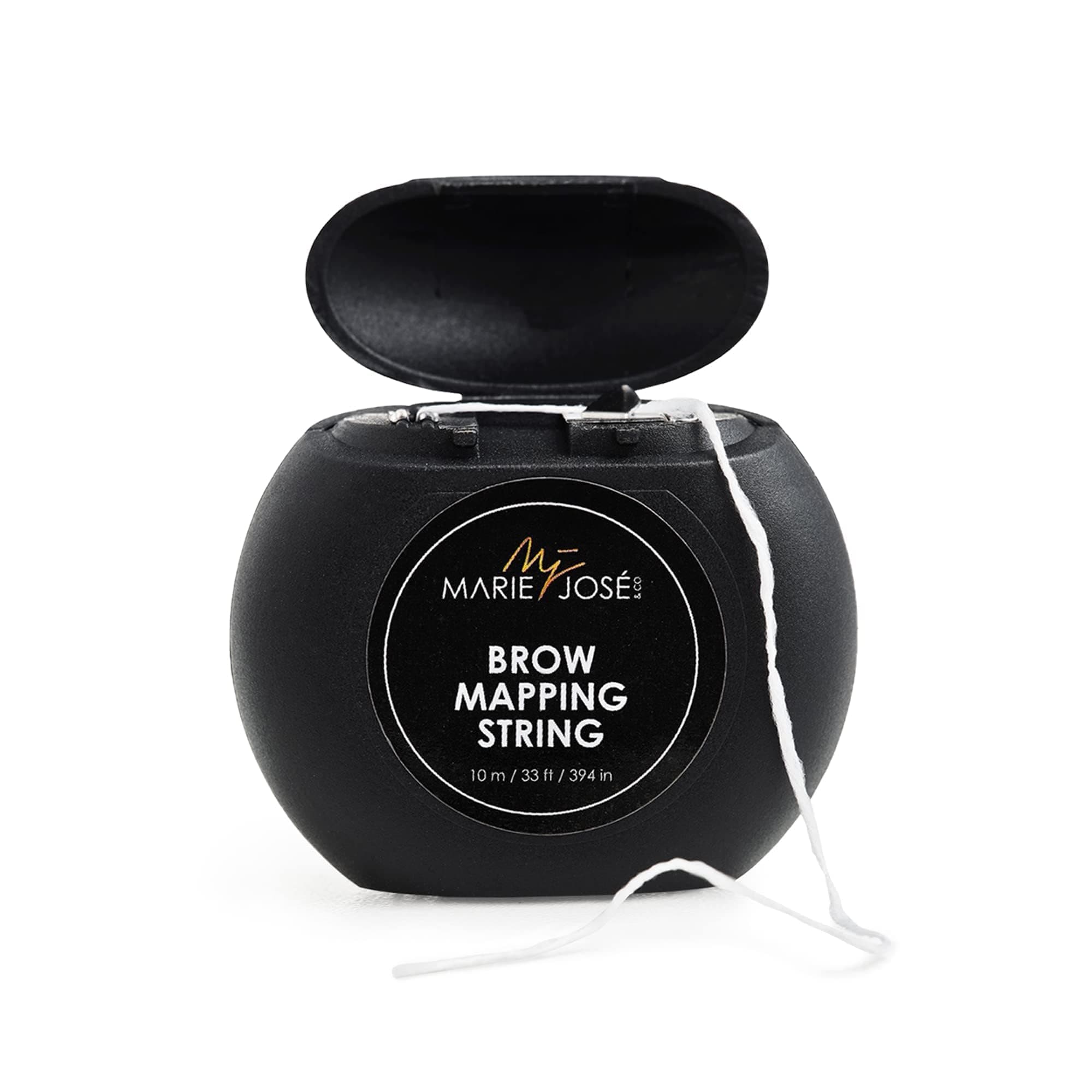 Marie-José White Brow Mapping String – Pre-Inked Bamboo Thread for Eyebrow Mapping, Henna Brows, Microblading & PMU | Professional Precision Tool for Brow Artist & Stylist | White String (10 m)