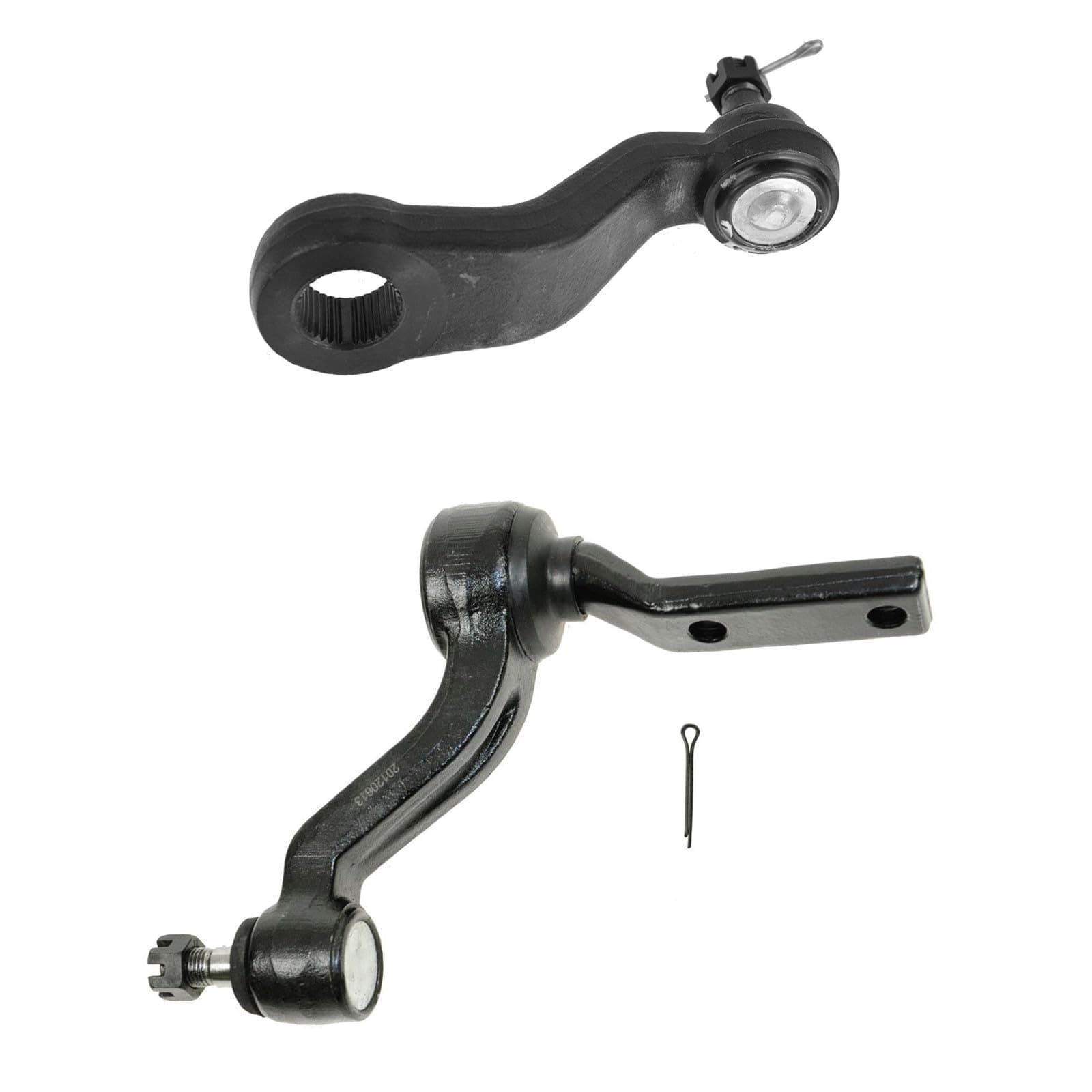 TRQ Front Driver & Passenger Side Steering Kit Idler Arm & Bracket Assembly Pitman Arm Compatible with 88-92 Chevrolet GMC