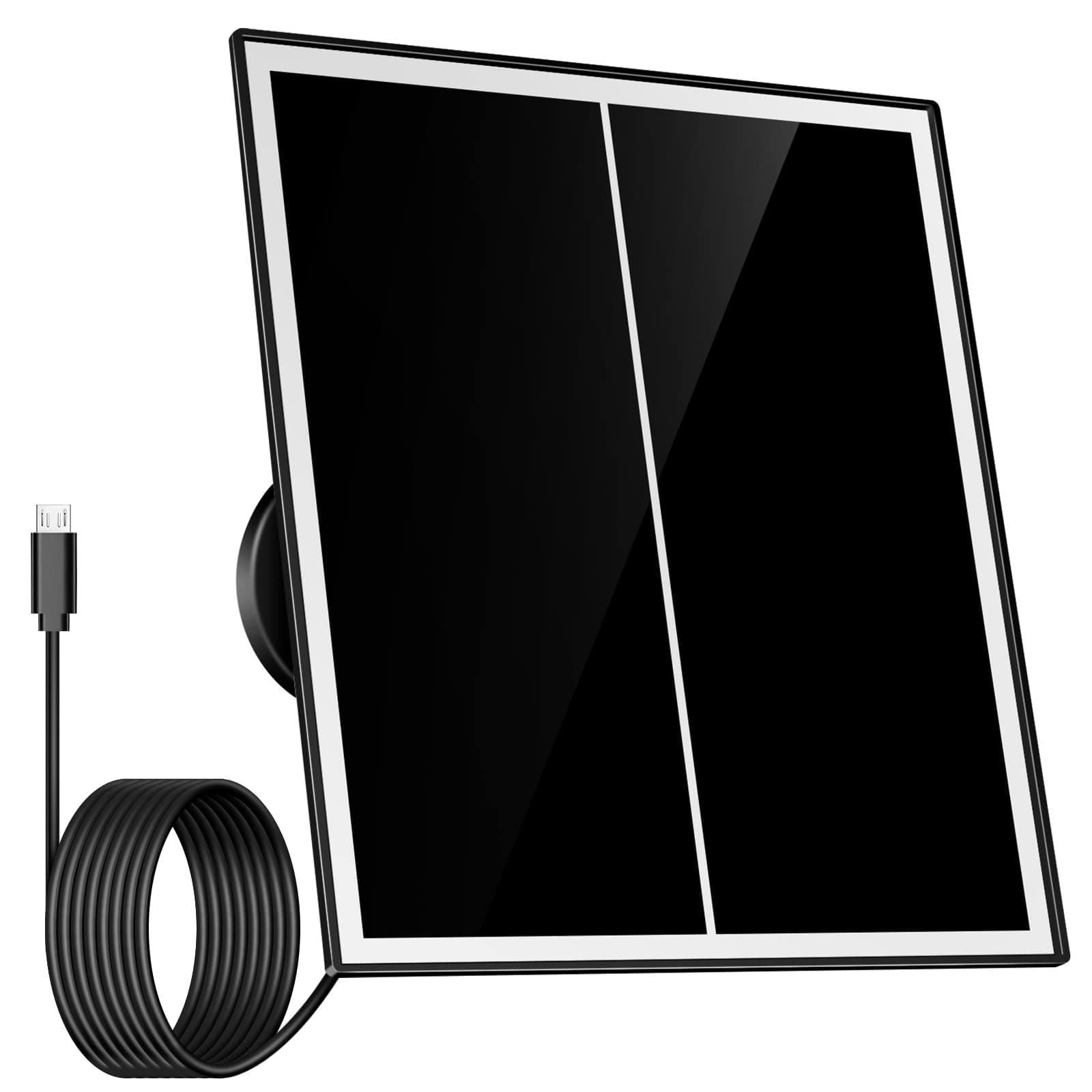 Vyze-Link Solar Panel with Micro USB Port, 6W Power Supply, Extension Cable Not Included, for Outdoor Battery Powered Security Cameras, Vyze-Link KT2/ KT3/ KT3C, Waterproof, Charging All The Day