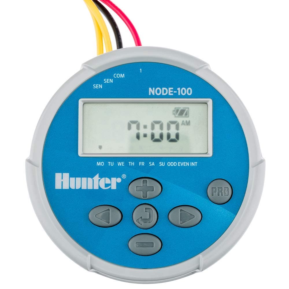 Sprinkler NODE100 NODE-100 Battery Controller with Solenoid, Small, Blue