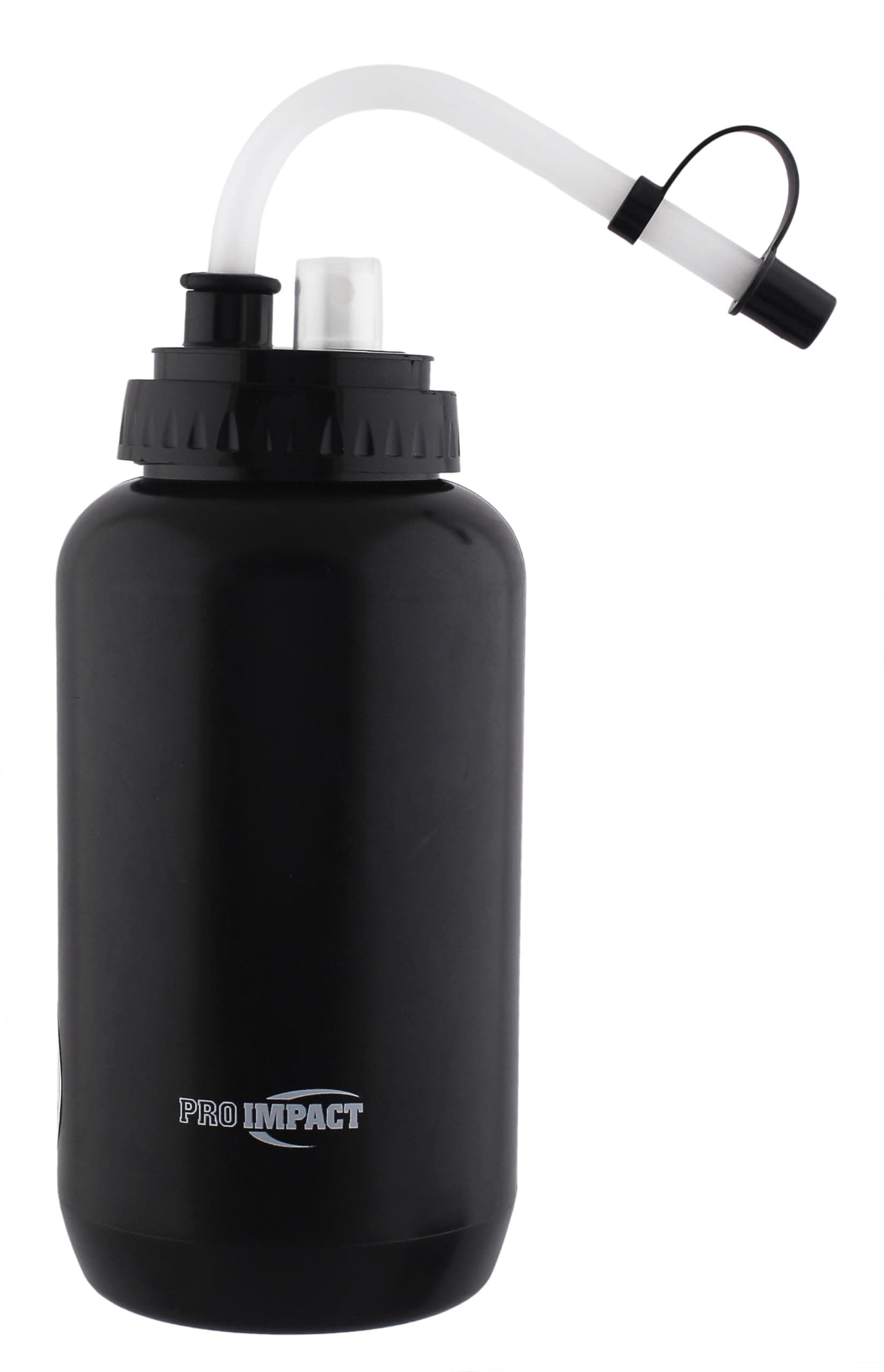 Pro Impact Squeezable Water Bottle with Bendable Long Straw and Spray cap - LDPE BPA Free Plastic - Hydration for Baseball Hockey Gym MMA Yoga Boxing Cycling Softball Football Lacrosse (35.5 Oz.)