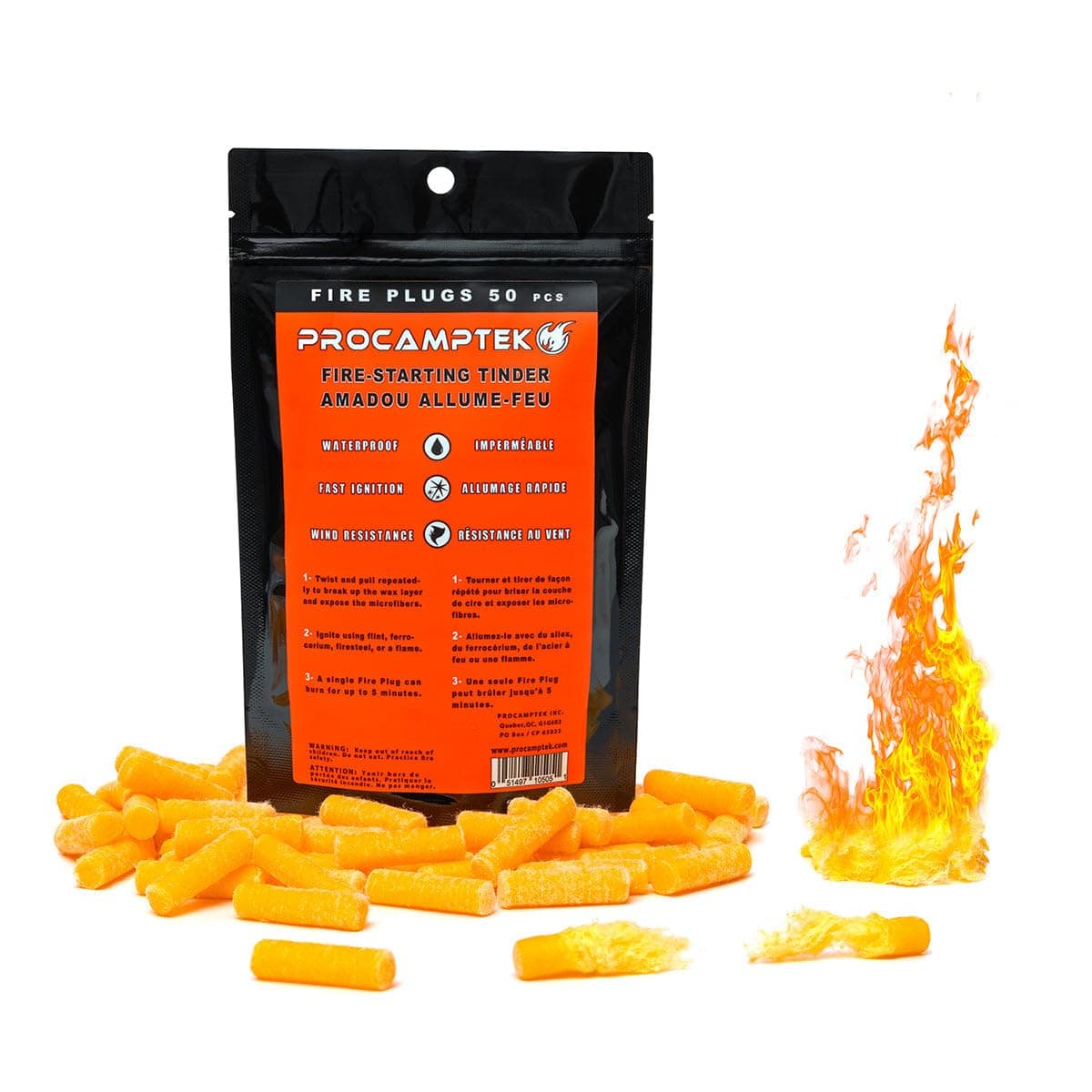 Procamptek Fire Plugs - 50 Count