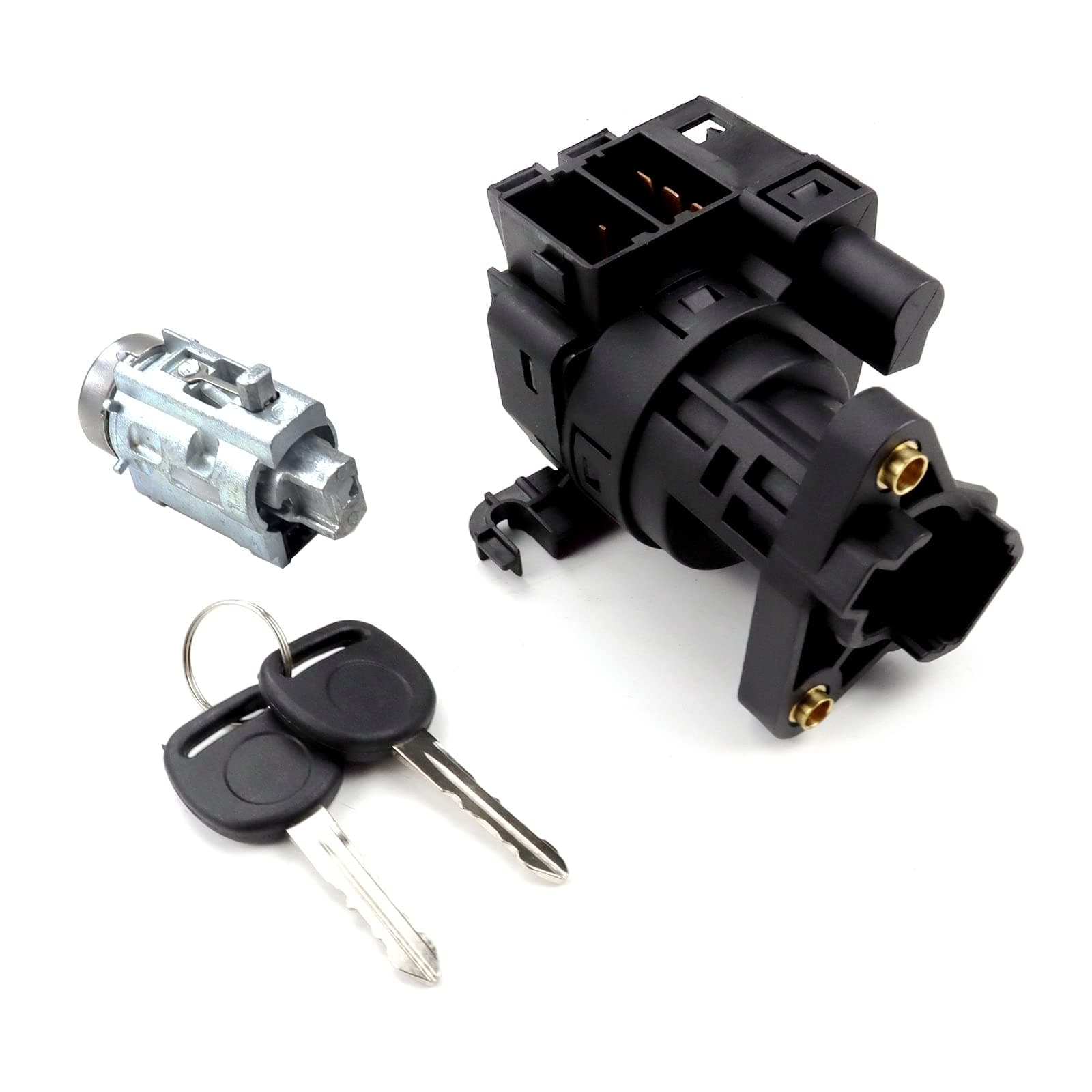 FEXON Ignition Switch & Ignition Lock Cylinder with 2 Keys Compatible with 1997-2005 Chevy Malibu Impala Monte Carlo Olds Alero Grand Am Repalces 12458191 22599340