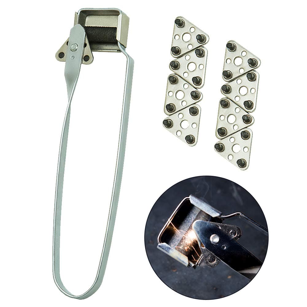 Ally Tools Triple Flint Striker with 9 Rotatable Triple Flints - Long Lasting Triple Flints Perfect as a Welding Striker, Flint Lighter, Torch Striker, Spark Lighter, Striker Lighter, and Striker