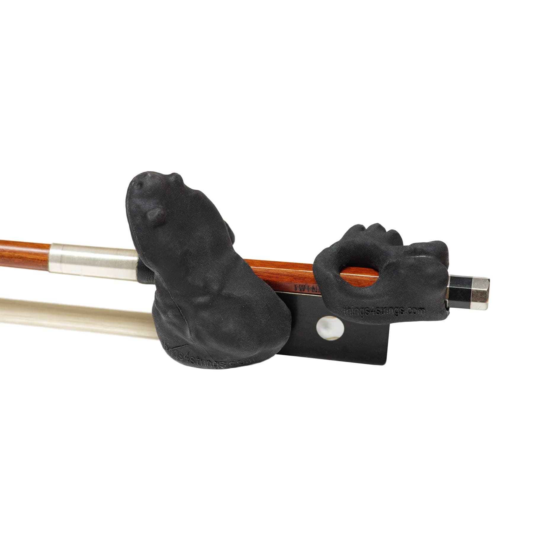 Concert Black 2-Piece Set: Things 4 Strings Bow Hold Buddies Violin/Viola Teaching Aid Accessory