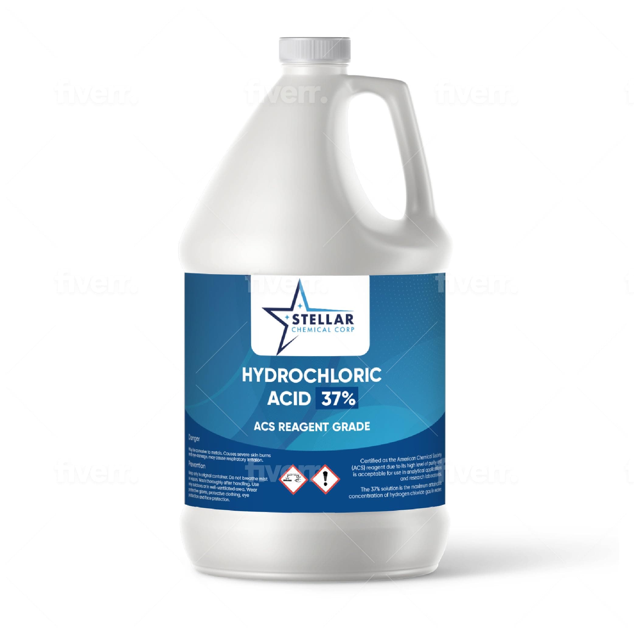 Hydrochloric Acid 37% Solution, ACS Reagent Grade-1 Gallon