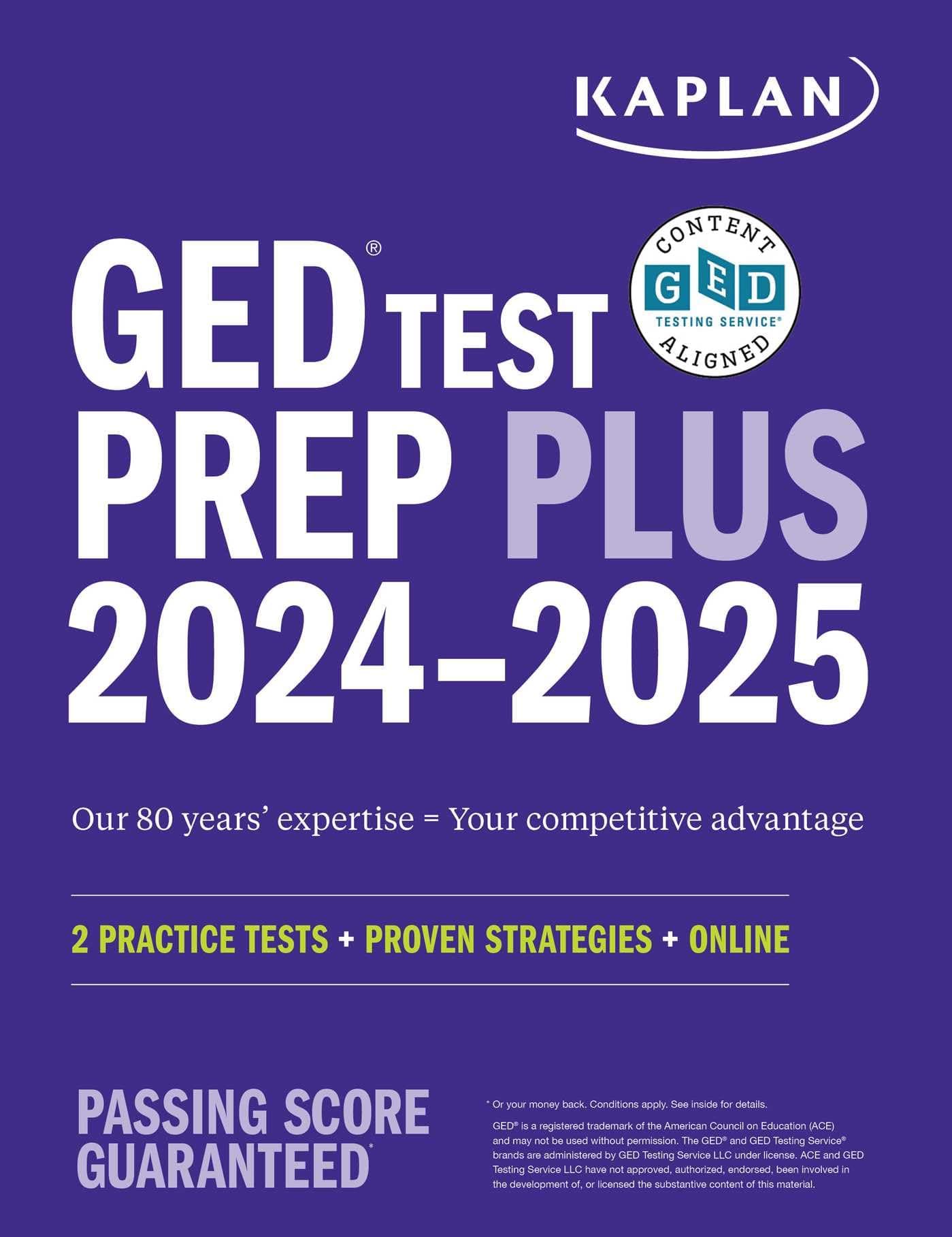 Kaplan GED Test Prep Plus 2024-2025: Includes 2 Full Length Practice Tests, 1000+ Practice Questions, and 60 Hours of Online Video Instruction
