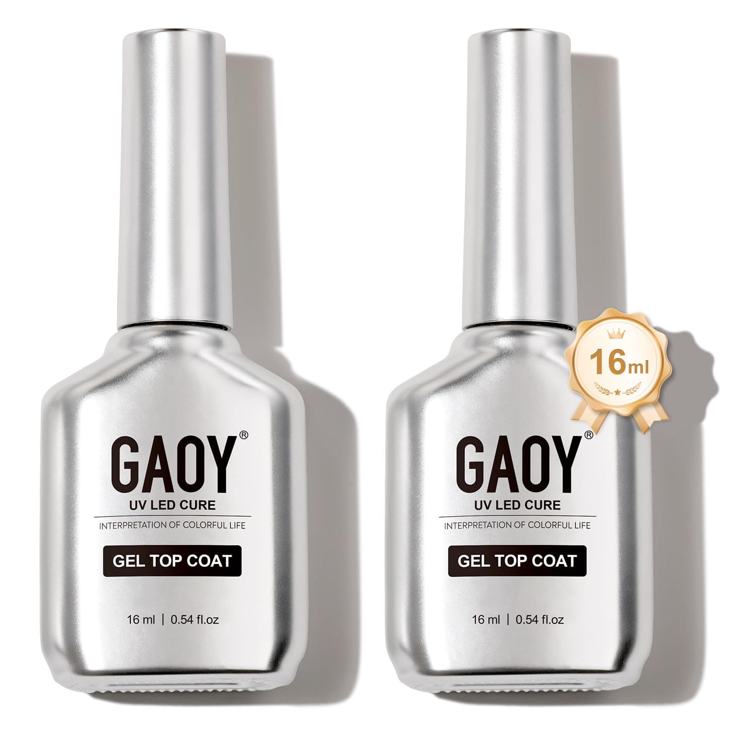 2Pcs Glassy Gel Top Coat
