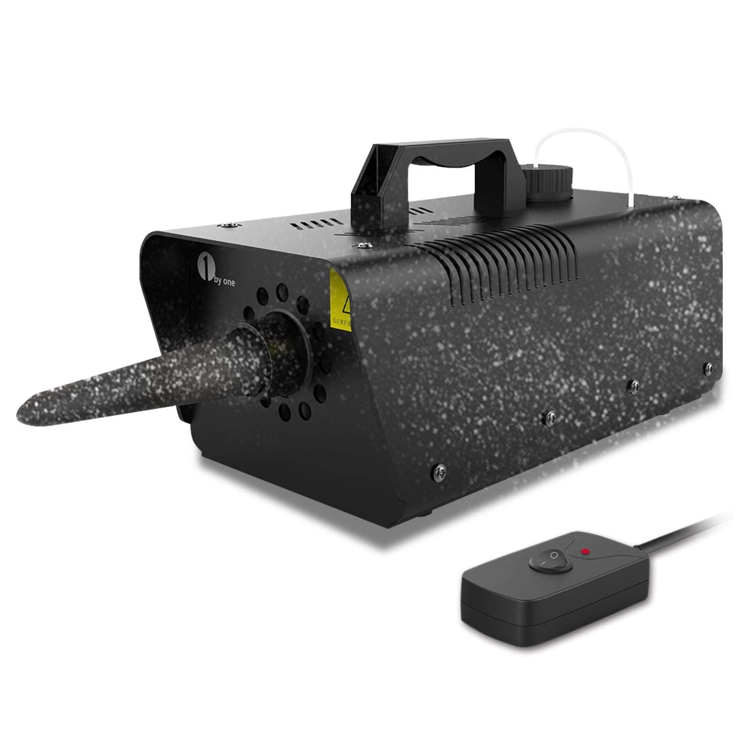 1byone 650w Wired Remote Control Snow Flakes Machine, Great Machine for Kids, Parties, Parades, Apply for Dj Disco House Party Stage Camping Field Halloween and Christmas
