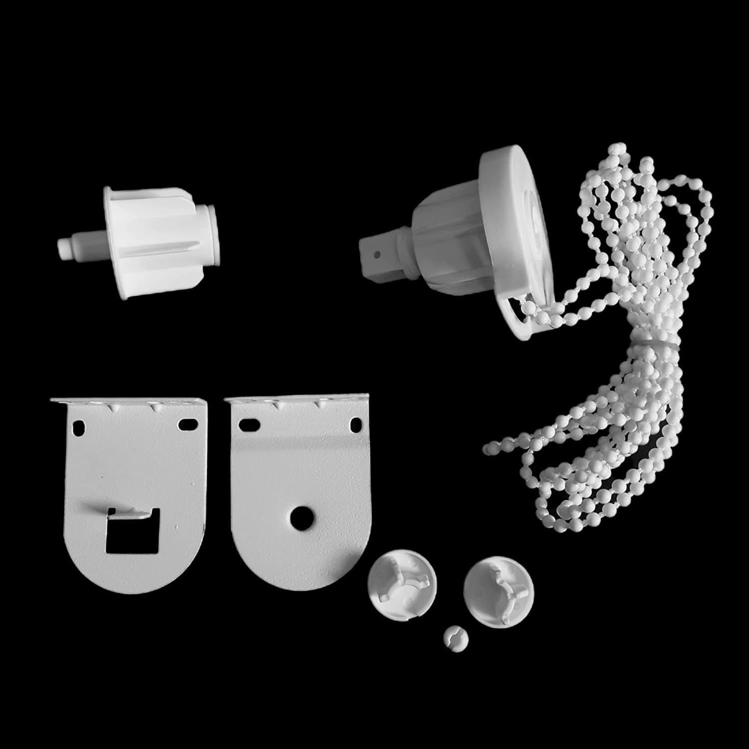 Roller Blinds Accessories : Control Unit, 2 Brackets, 2.4 Meters Beaded Chain, 2 end Clips & Chain Stopper (1)