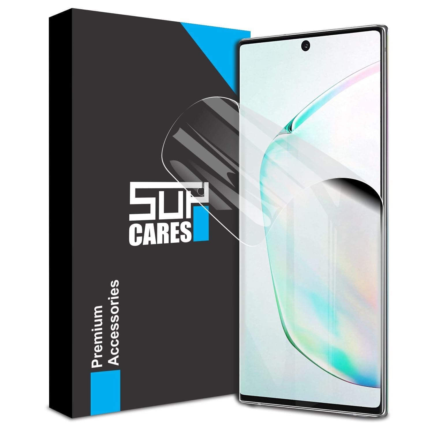 - SupCares TPU Unbreakable Membrane Screen Protector for Samsung Galaxy Note 10 Plus (6.8 Inch) With Easy Self Installation Kit | Fingerprint Working | Edge to Edge Coverage