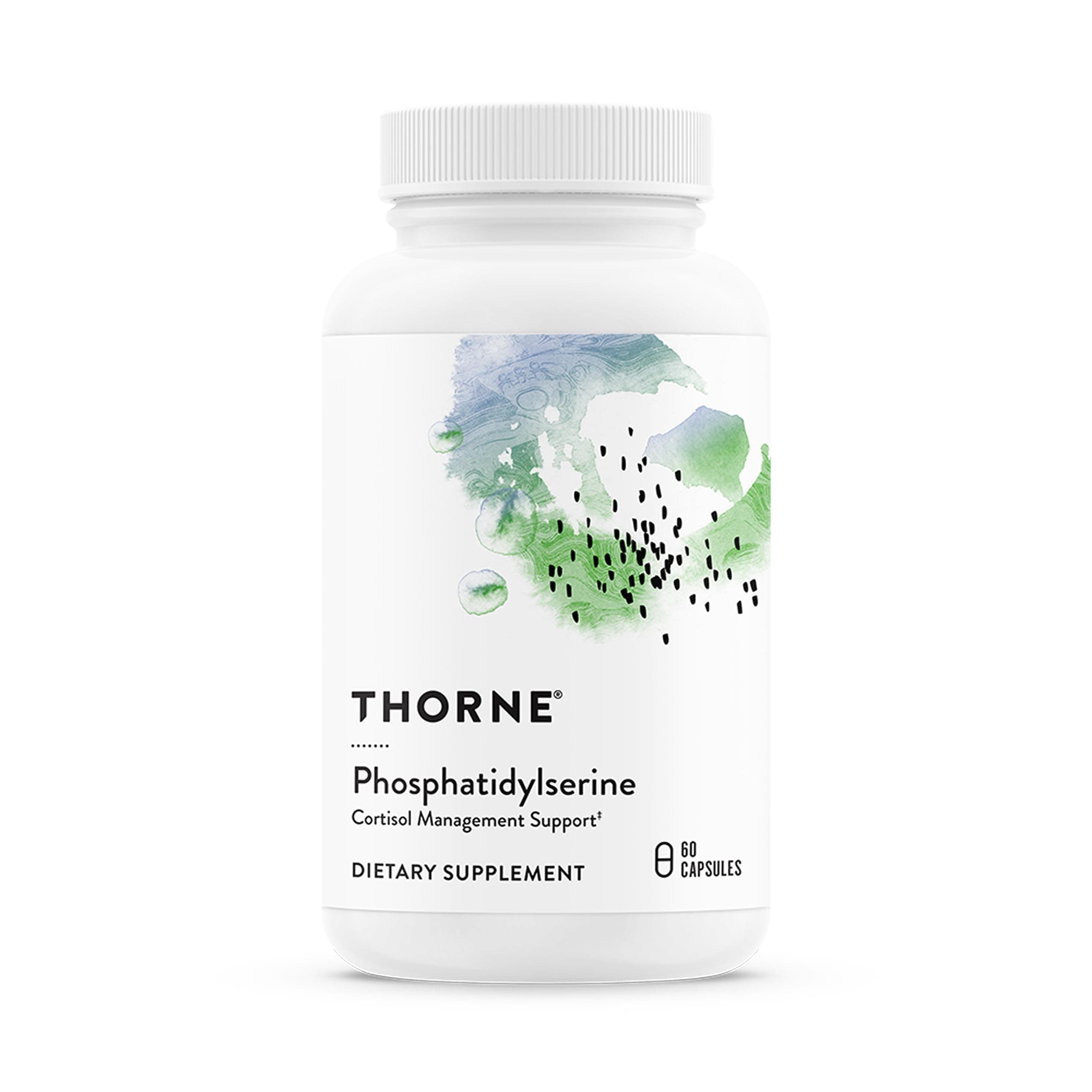 THORNE - Phosphatidylserine - Supports Healthy Brain Function, Memory & Focus - Helps Regulate Cortisol During Stress* - Third-Party Certified - Gluten-Free, Dairy-Free - 60 Capsules