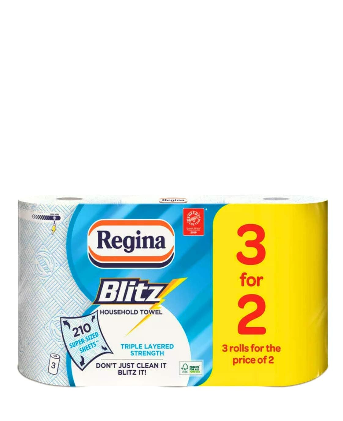 Regina Blitz Original Kitchen Roll - 3 Roll Pack (1)