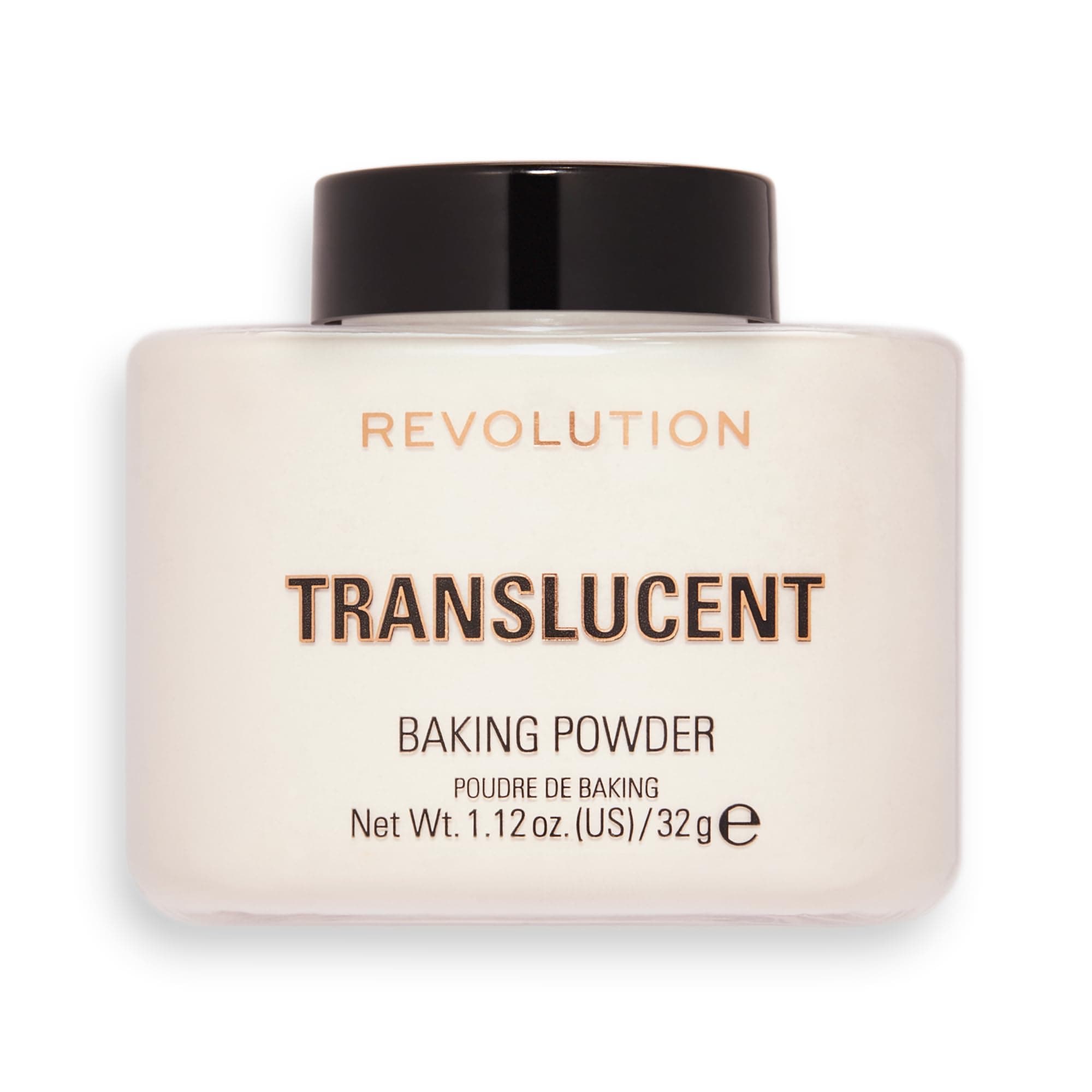 Revolution, Loose Baking Powder, Makeup Setting Powder, Long-Lasting Coverage, Mattifies & Reduces Shine, Translucent, 1.12 oz