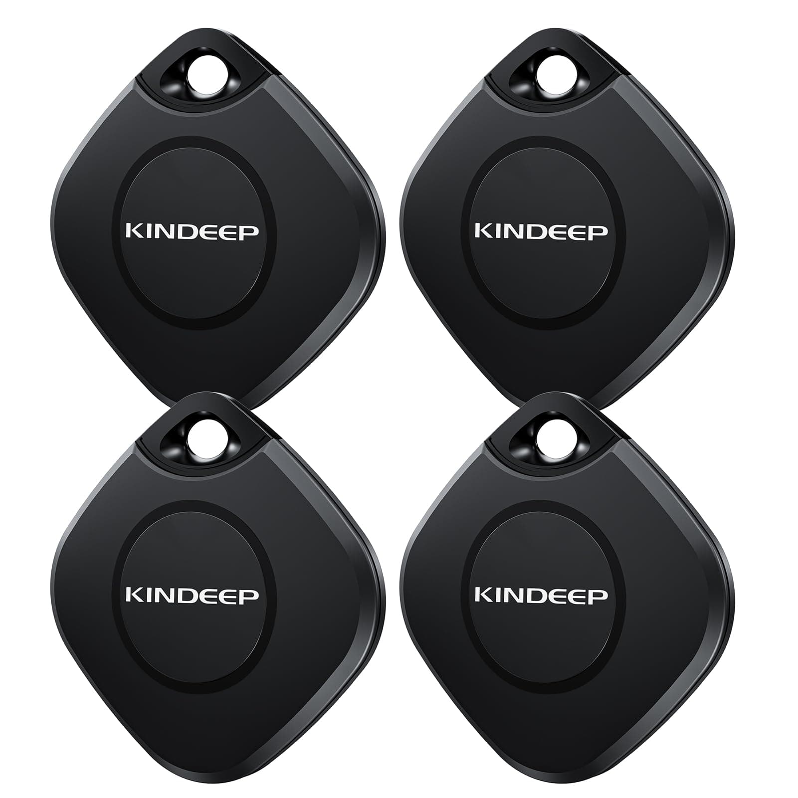 Air Tracker Tag 4 Pack: Bluetooth Item Finder with Apple Find My APP (iOS Only), Item Locator for Keys Finder, Luggage Tracker, Bags Wallets Pets Tracking, IP67 Waterproof Smart Tag