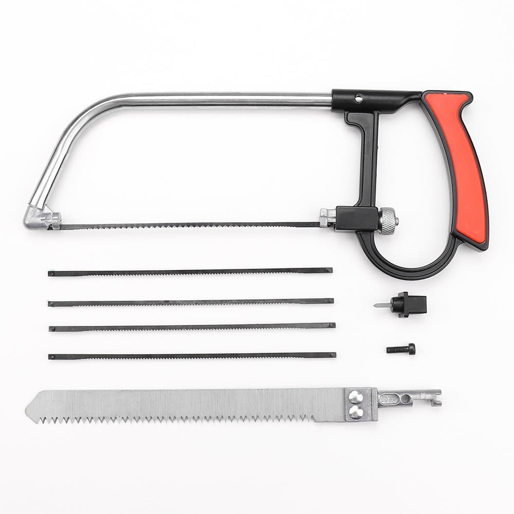 Multi Functional 8 in 1 Hand Saw Set, Mini Hacksaw Coping Saw, Rip and Crosscut Saw with 3 Direction Adjustable for Cutting Wood PVC Pipes Glass Tiles